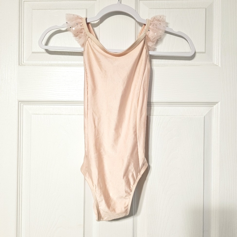 Girls Dancewear Flutter Sleeve Leotard - Flo ™️ -  Pink - Size M